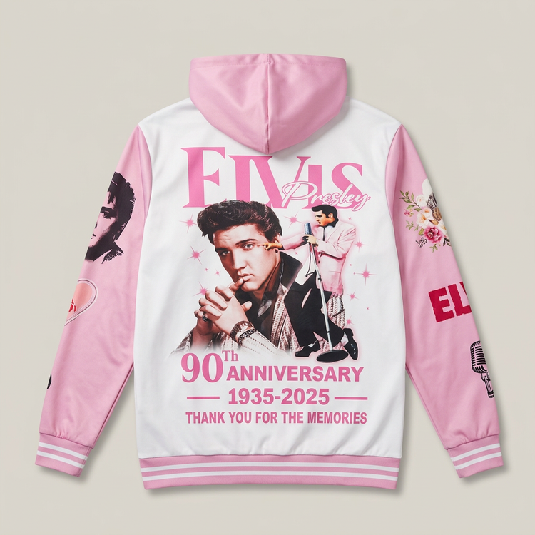 elvis 90th anniversay fleece jacket