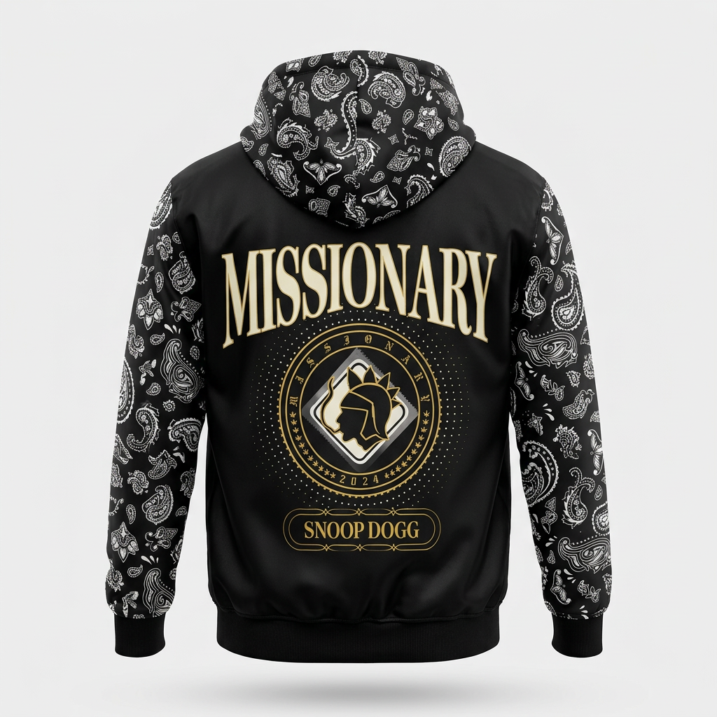 Blue graffiti jacket back